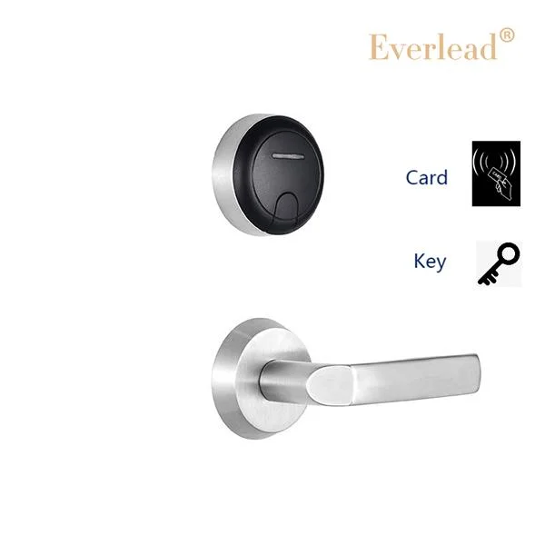 Safety Electrical Hotel MIFARE Card RFID Card Handle Smart Door Key Lock with Free Management