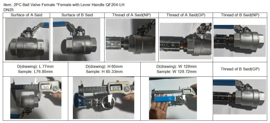 DIN M3 Economical Light Type Female 2PC 3PC Ball Valve Locking Device