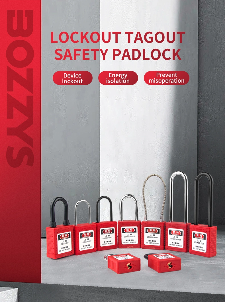 Safety Padlock with Master Keys for Industrial Equipment Lockout