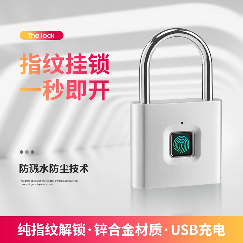 Bluetooth APP and Fingerprint Smart Padlock USB Fingerprint Safe Lock Anti Theft