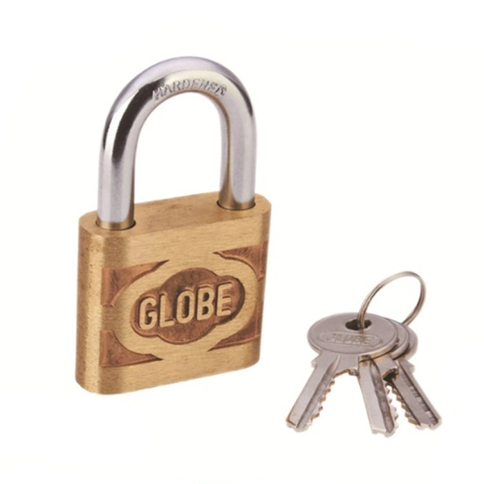 20, 25, 30, 40, 50, 60mm Globe Brass Padlock with 3 Steel Key