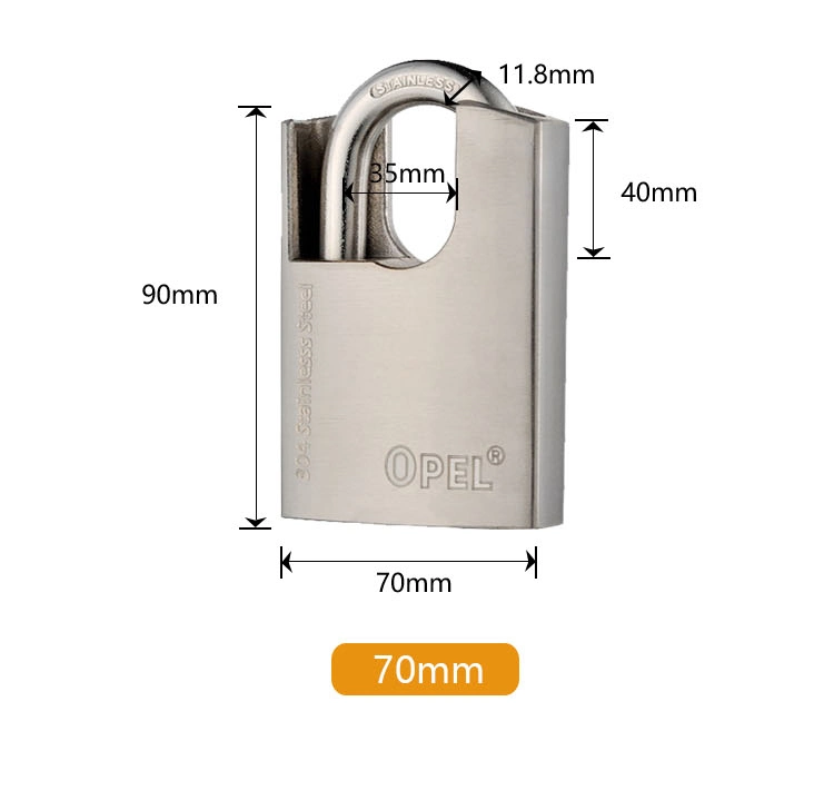 Industrial Padlock Stainless Steel Lockout Tagout Safety Padlock with Hardened Steel Shackle