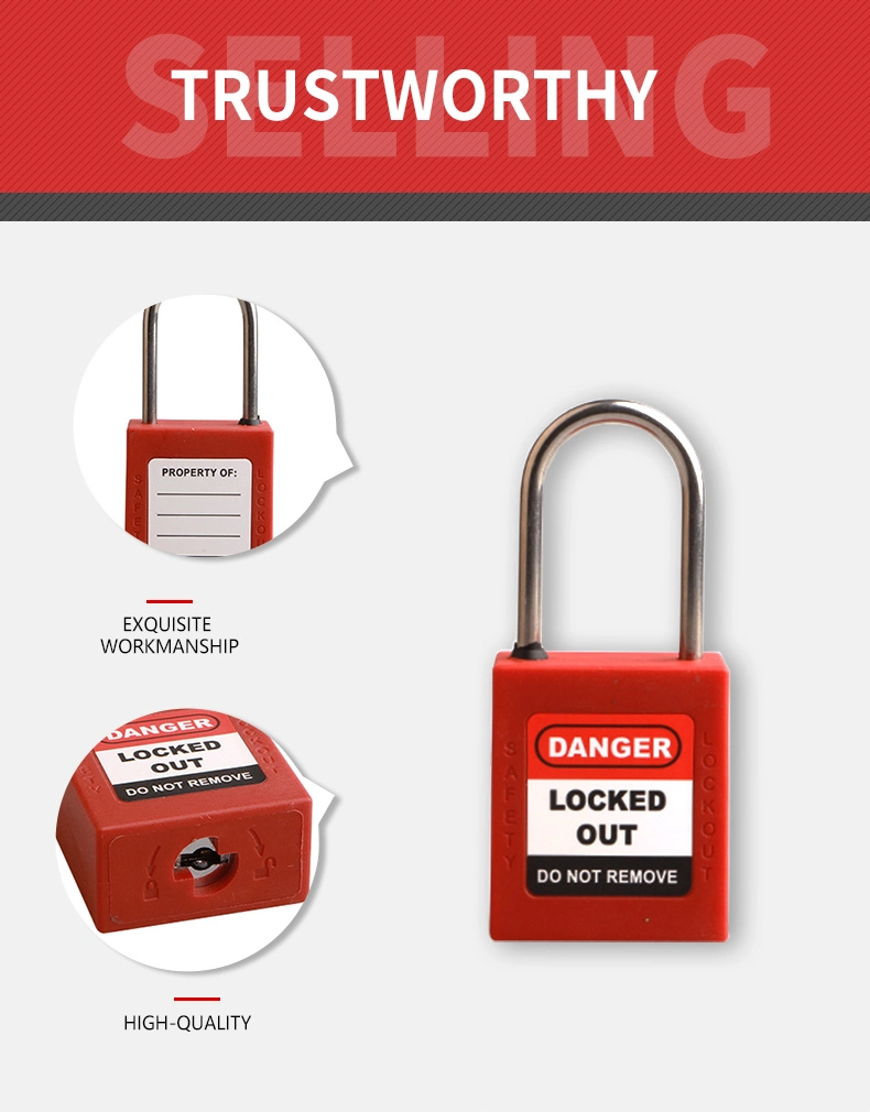 38mm Thin Shackle Safety Padlock Security Lockout Tagout Safe Lock Manufacturer