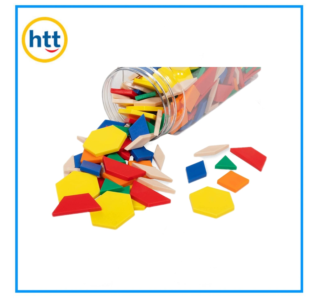 Pattern Blocks, Puzzle Blocks, Early Math Plastic Toys