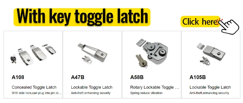 OEM Manufacturer RF Spring Loaded Stainless Steel Draw Latch/Tool Box Locking Hasp Lock Toggle Latch