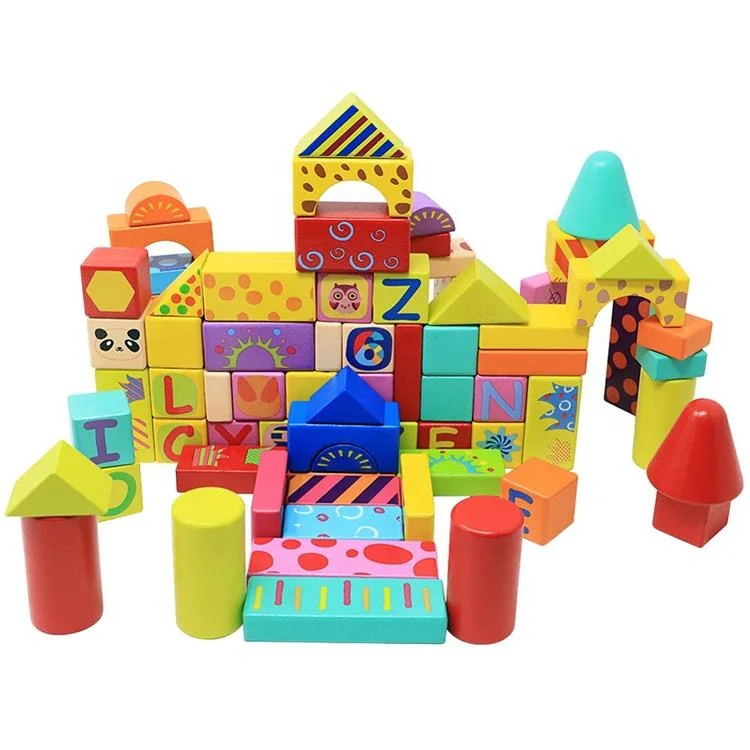 ABC Blockstamped Building Blocks Educational Blocks Wooden Toys