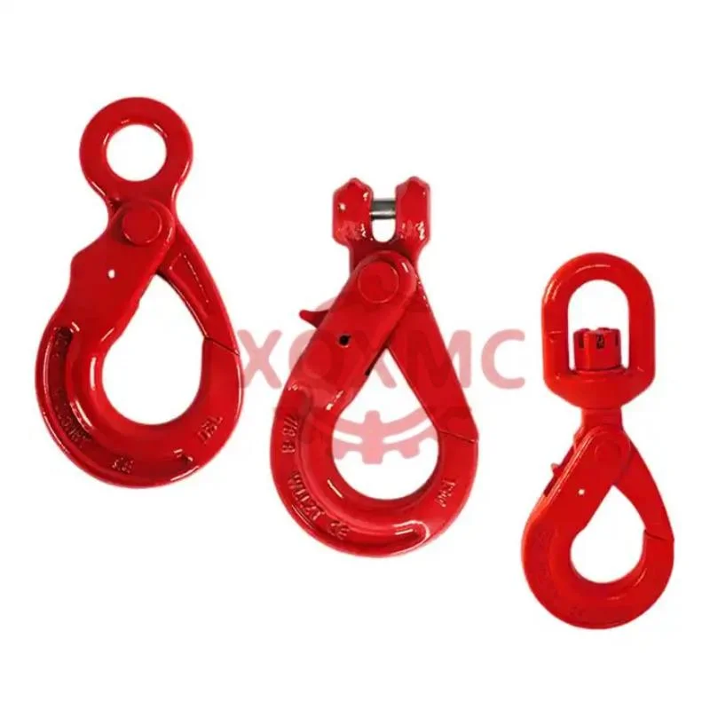 Rigging Durable G80 Steel Load Chain Hook with Self Lock
