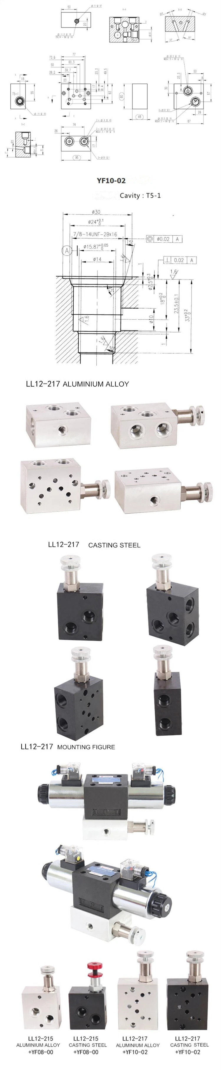 LL217 Hydraulic Standard Subplate Block for Ng10 Directional Valve