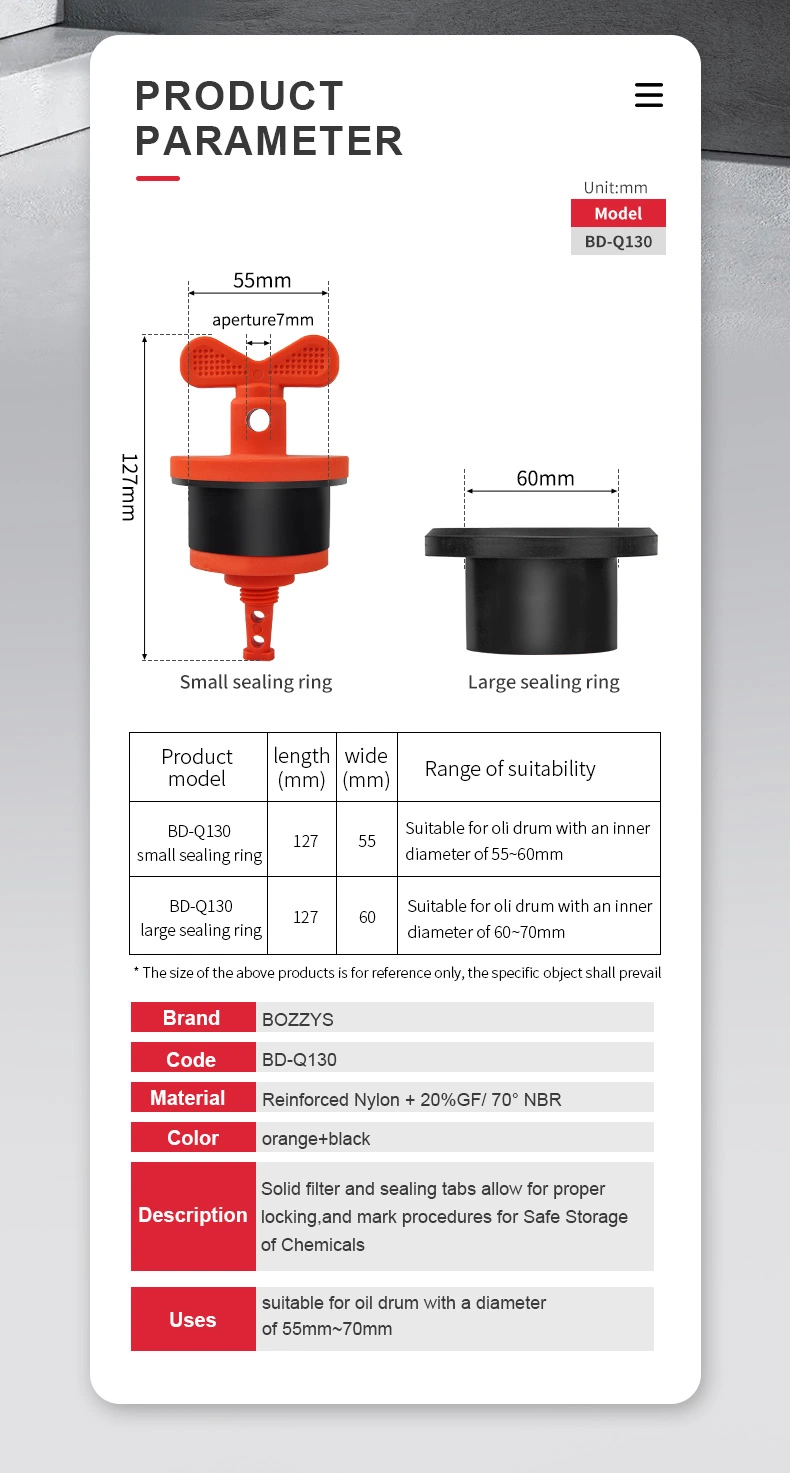 for Inside Diameter of Oil Drum Mouth Is 50-70mm Drum Lock Plug-N-Lok