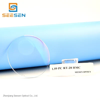 China High Quality 1.59 Polycarbonate Round Top Hmc Rt-28 Bifocal Lenses Prescription Lens