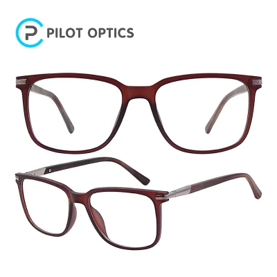 Pilot Optics Gental Men Tr Rectangle Eyewear Anti Blue Light Eyeglasses Frame Optical Frames