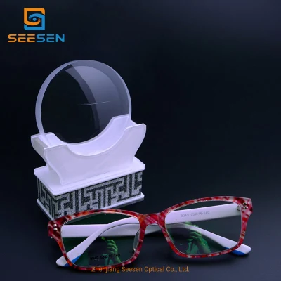Seesen Ophthalmic Lenses Spectacles Semi-Finished 1.56 Photochromic Flat Top Hmc Lens Optical Bifocal Lenses