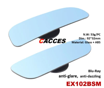Blind Spot Car Mirror Anti-Dazzle, Rectangle Expansive View Adjustable Blind Mirror, HD Blue Glass Convex Rearview Mirror, Ultra-Thin Frameless Blind Spot Lens