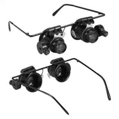 Professional 20X Magnifying Eye Magnifier Single/Dual Glasses Loupe Lens
