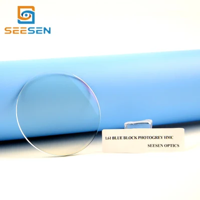 Photochromic Optical Lens 1.61 Blue Cut Photogrey Photochromic Light Adaptive Lenses Anti Reflective Hmc Lens