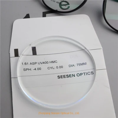 2022 Popular Single Vision Lens 1.61 Aspheric UV400 Hmc Eyewear Lenses