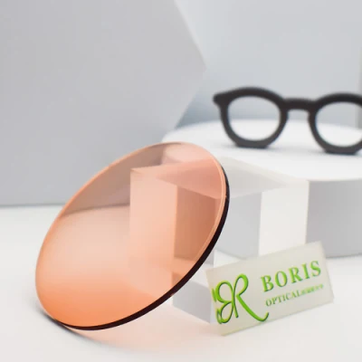 Middle Index 1.56 Photochromic Orange Hmc Eyeglasses Optical Lenses Hot Sale