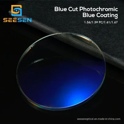 1.56 Blue Cut Photochromic Grey/Gray Transition Lens Eyeglasses Lens
