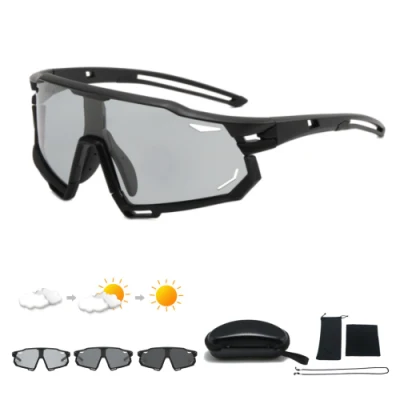High Quality Cycling Men Women UV400 Sports Photochromic Sunglasses with Accessories