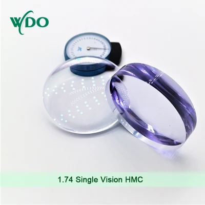 High Index 1.74 Mr-174 Asp Single Vision Hmc Shmc Optical Lens