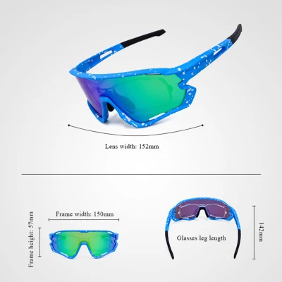 Men′s Mountain Bike Sunglasses with Interchangeable Lenses