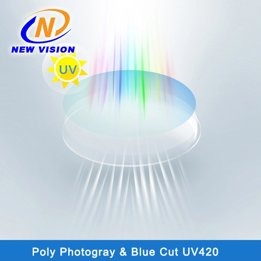 Finished PC / Poly Blue Cutting UV400 Photogrey/ Hmc/ Optical Lens