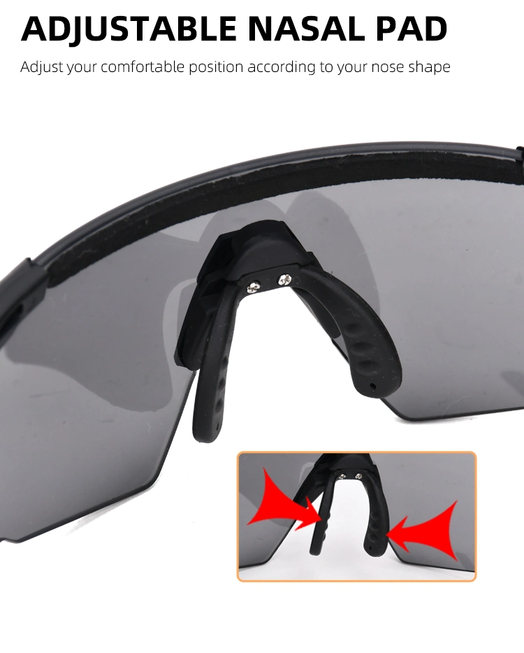 3 Lens CS Games Sport Sunglasses Anti Impact Tactical Goggles Combat Glasses