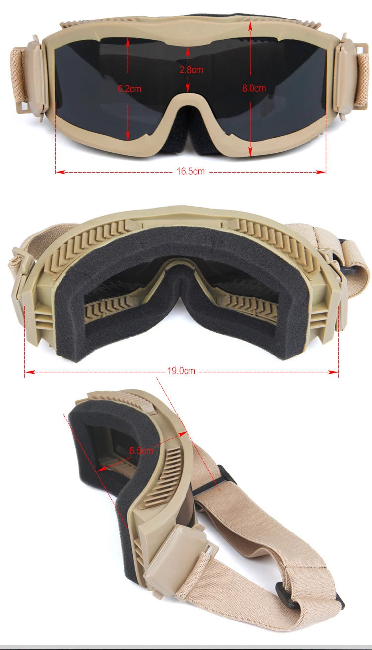 Wholesale Factory Myopia Tactical Glasses Equipment Wind-Proof CS Shooting Impact Resistance Glasses in Stock