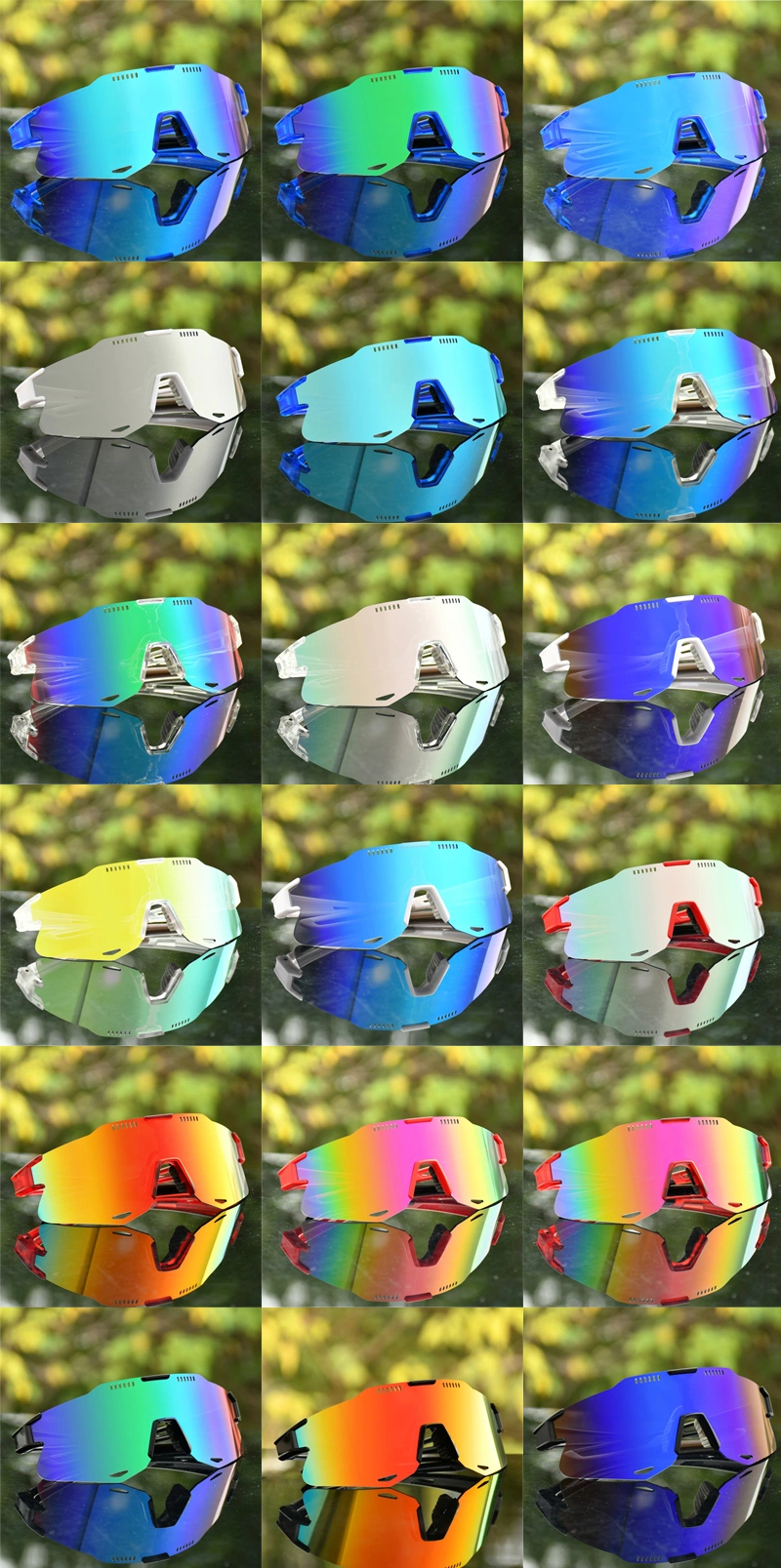 Factory Direct Sale Mirror Lens Bike Riding Sun Glasses Anti UV Outdoor Sport Sunglasses