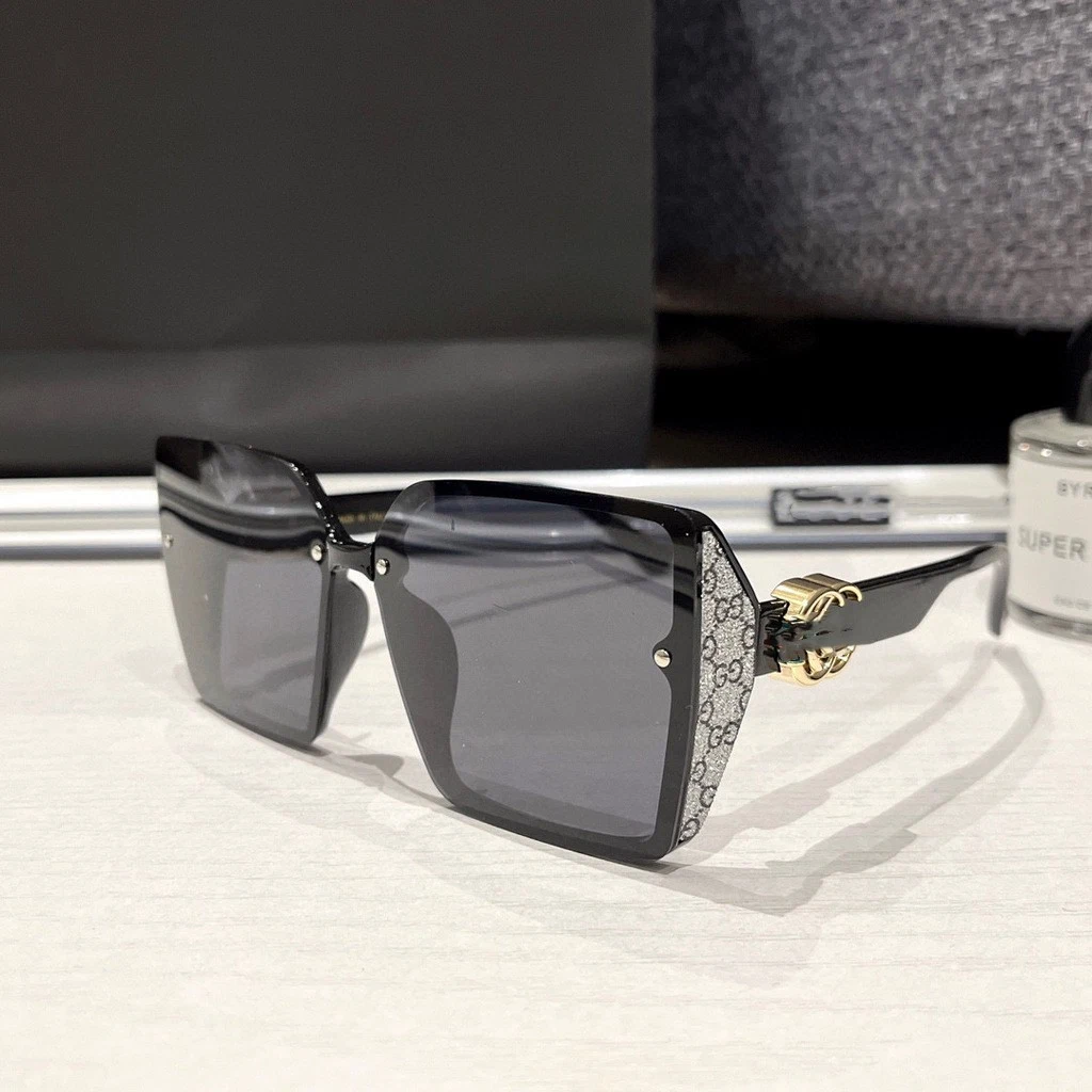 2023 Men&prime;s Custom Fashion Rectangular Sunglasses Rimless Polarized Luxury Wholesale Designer Brand