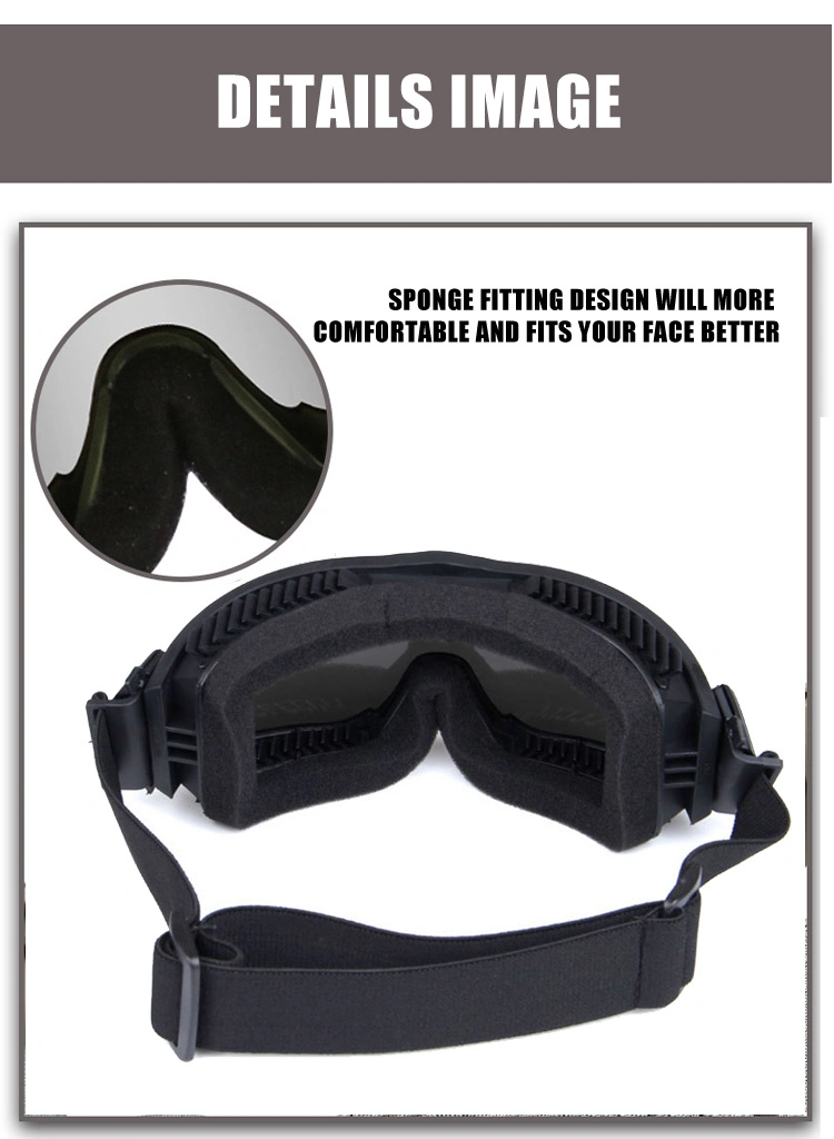 TPU Frame Impact Resistance UV400 Safety Shooting Tactical Sunglasses Dust Protection Goggles