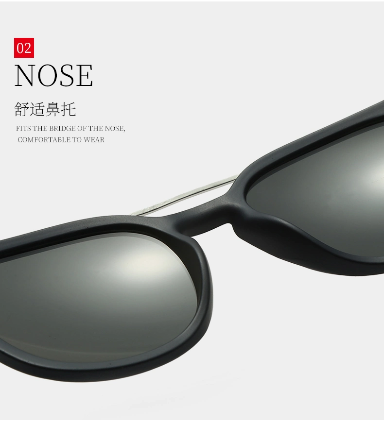 Excellent Design Silver Metal Double Nose Bridges Polycarbonate Lenses UV400 Protection Unisex Ready Goods Sunglasses