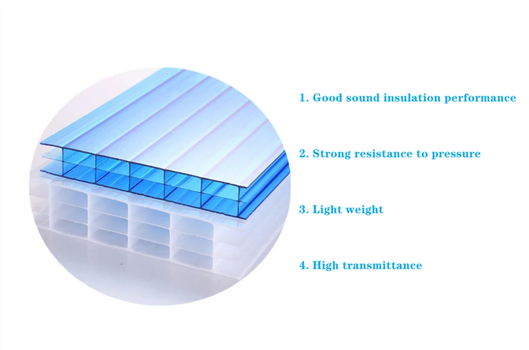 China Factory Price 4mm 8mm 16mm Building Material PC Panel Color Hollow Sheet Polycarbonate Corrugated Sheets Greenhouse Roof Solid Sun Board Plastic Sheets