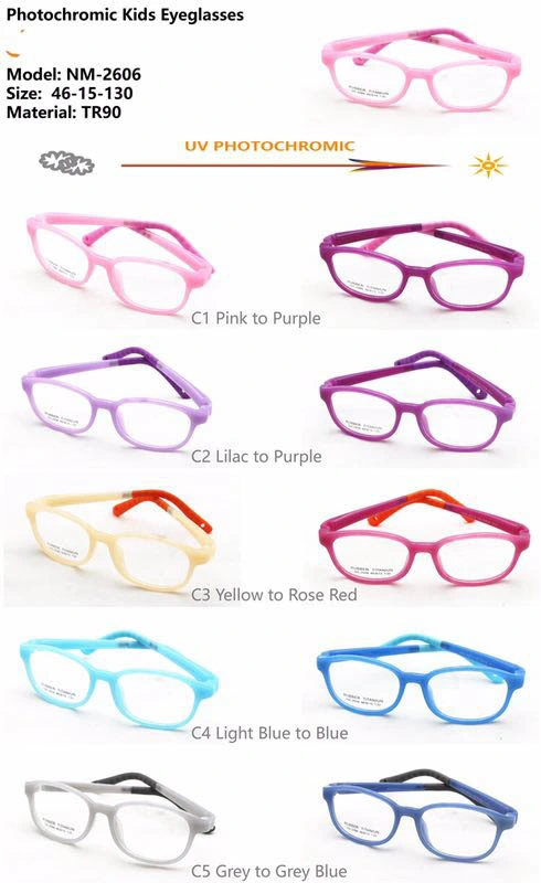 Kid Tr Round Eyeglasses Frames Photochromic Color Changing Optical Glasses Frame