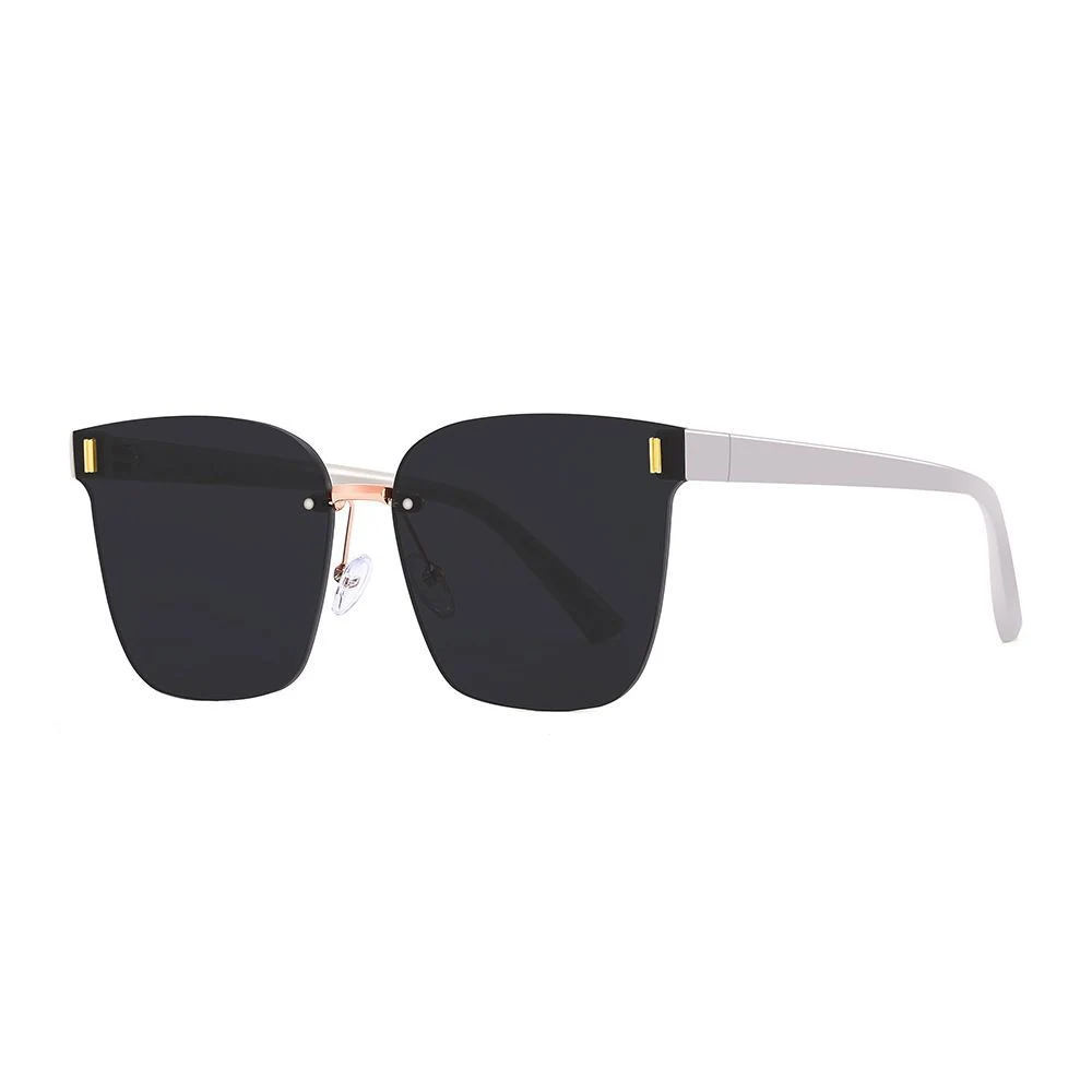 Luxury Designer Rimless Female Sunglasses Large Square Sunglasses Outdoor Sun Protection