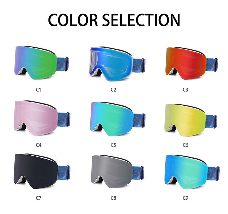 TPU Frame Ski Goggles Windproof Winter Sport Sunglasses for Skating Snowmobile Glasses
