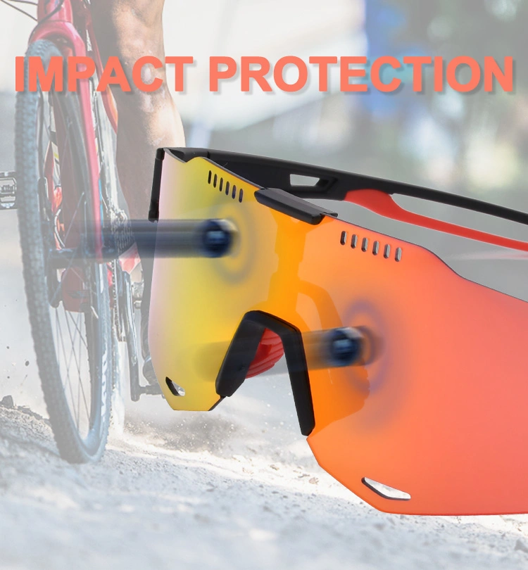 Factory Photochromic Bike Bicycle Unbreakable Sun Glasses UV400 Polarize Tr90 Custom Cycling Sport Sunglasses OEM