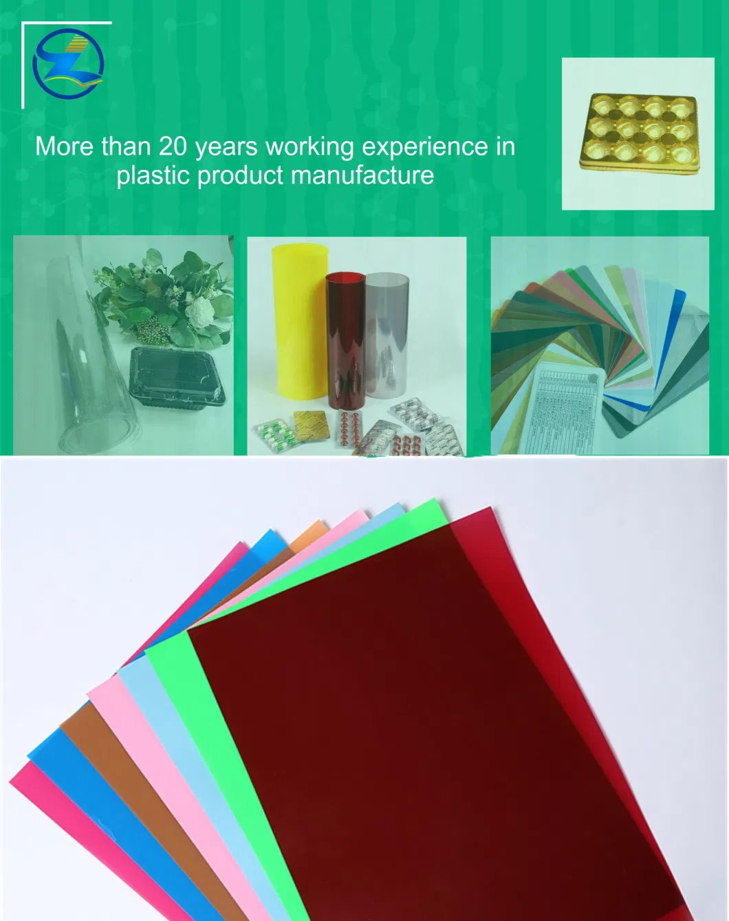 Thermoforming Pet Colored Sheet Rigid Film Sheets Polycarbonate Film Thermal Insulation Material or Vacuum Forming