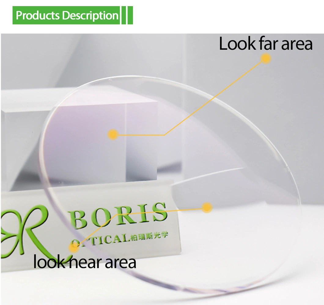 Middle Index 1.56 Bifocal Flat Top Hmc Eyeglasses Optical Lenses Hot Sale
