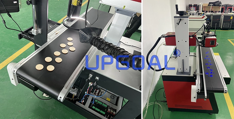 Flying 5W Automatic CCD Vision Camera UV Laser Marking Machine with Conveyor Belt