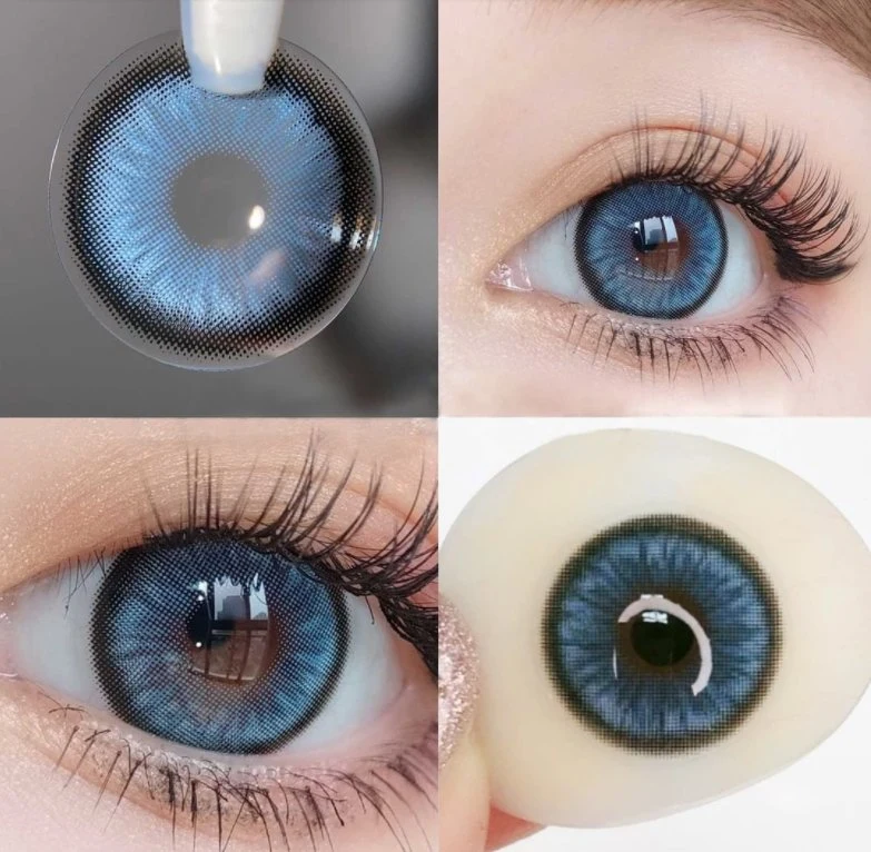 Natural Blue Colored Contact Lenses Halloween Non Prescription 14.2mm