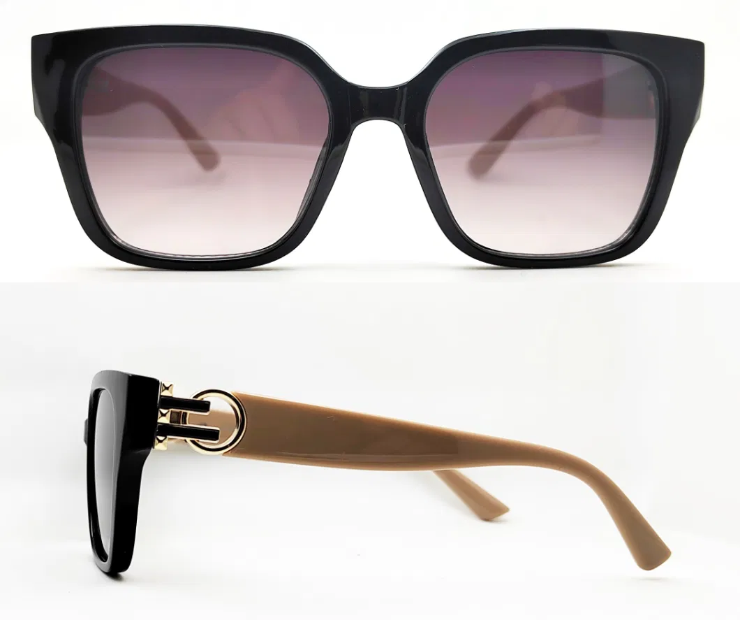 2024 New Men Black Big Lens PC Sunglasses