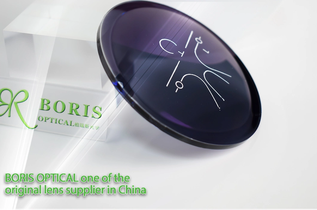 1.591 PC Progressive Spin Photochromic Blue Block Optical Lenses China Manufacture
