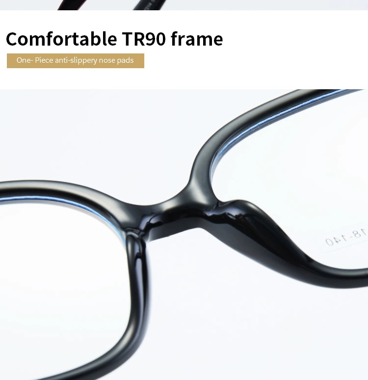 Tr87214 Classic Design Unisex Model Anti Blue Light Photochromic Glasses Metal Frame Eyeglasses with Free Package