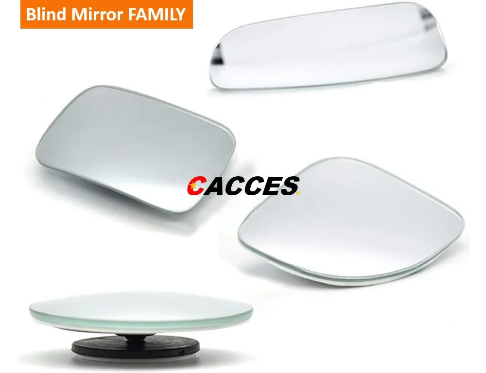 Blind Spot Car Mirror Anti-Dazzle, Rectangle Expansive View Adjustable Blind Mirror, HD Blue Glass Convex Rearview Mirror, Ultra-Thin Frameless Blind Spot Lens