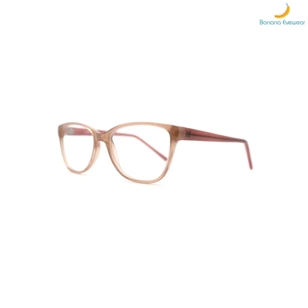 Casual Wearing Oversized Women Cat Eye Injection Eyeglasses Optical Frame