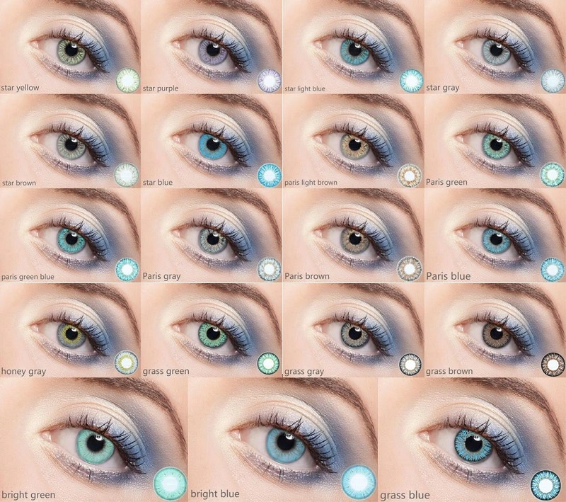 Natural Color Contact Lens Private Label Non Prescription Colored Contacts Lenses for a Year