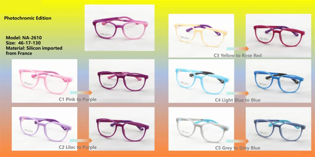 Kid Tr Round Eyeglasses Frames Photochromic Color Changing Optical Glasses Frame