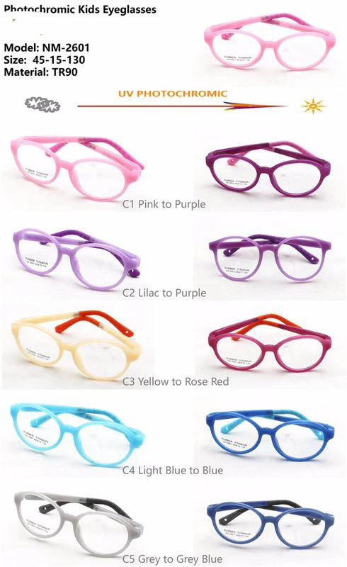 Kid Tr Round Eyeglasses Frames Photochromic Color Changing Optical Glasses Frame
