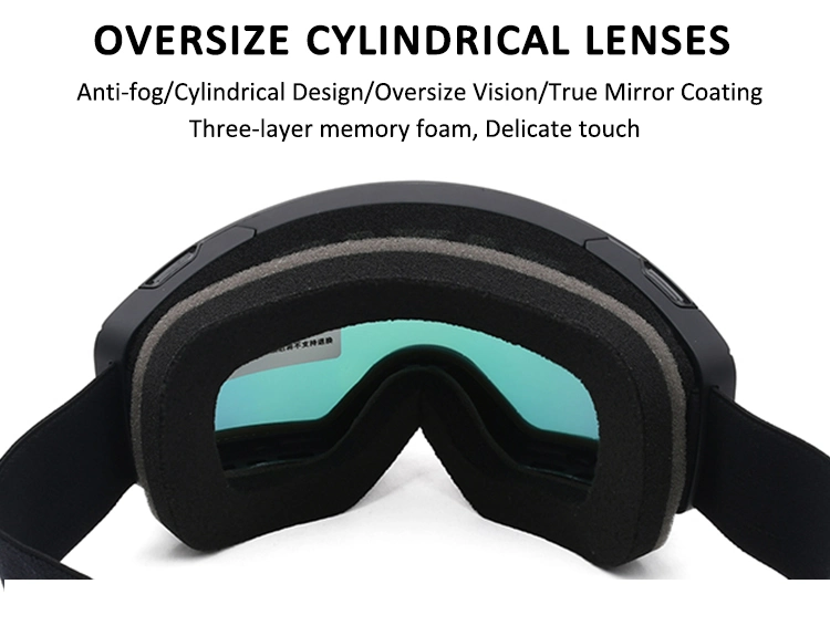 Best Selling Sports Adult Anti-Fog OEM ODM Custom Logo Ski Goggles Magnetic Snow Board Skiing Goggles